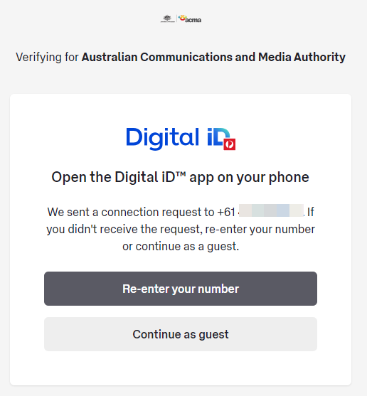 If you require help to follow the ACMA Assist registration guide, please contact info@acma.gov.au