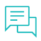 Icon showing speech bubbles to represent consultation