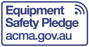 Equipment safety pledge icon graphic