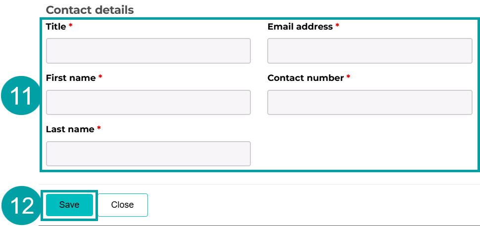 A screenshot of a contact form