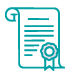 Graphic showing an education completed certificate