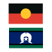 Graphic showing Aboriginal and Torres Strait Islander flags