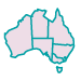 Graphic showing map of Australia