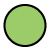 Olive circle with black outline