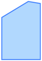 A blue shaped area