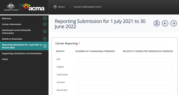 RBS portal: reporting submission 1