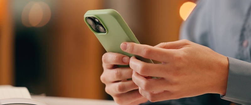 Decorative image - Person using mobile phone