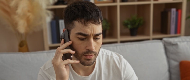 Decorative image - Concerned man on phone
