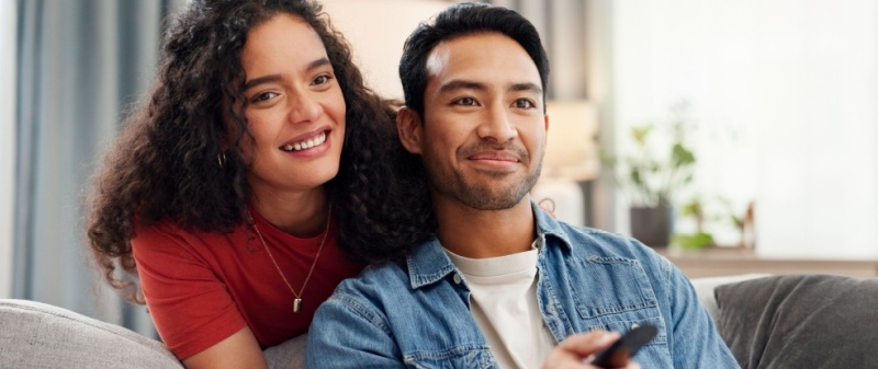 Decorative image - Happy couple watching TV