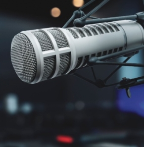 Decorative image - Microphone and console in radio studio