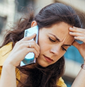Decorative image - Stressed woman on phone