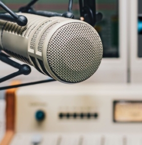 Decorative image - Radio studio with microphone and equipment