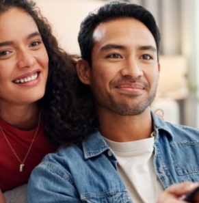 Decorative image - Happy couple watching TV