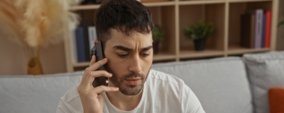 Decorative image - Concerned man on phone