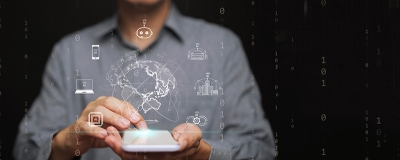 Person using ai on a mobile phone