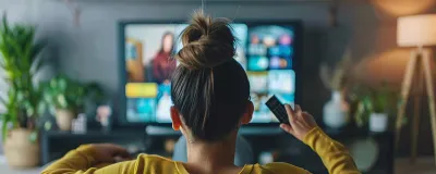 Decorative image: Person watching TV